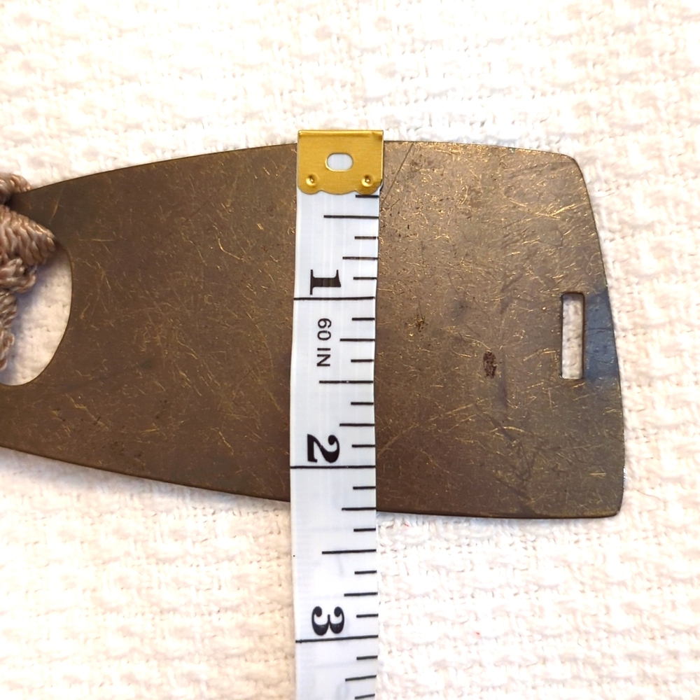 Vintage Metal Leather Stretch Belt - Picture 10 of 11